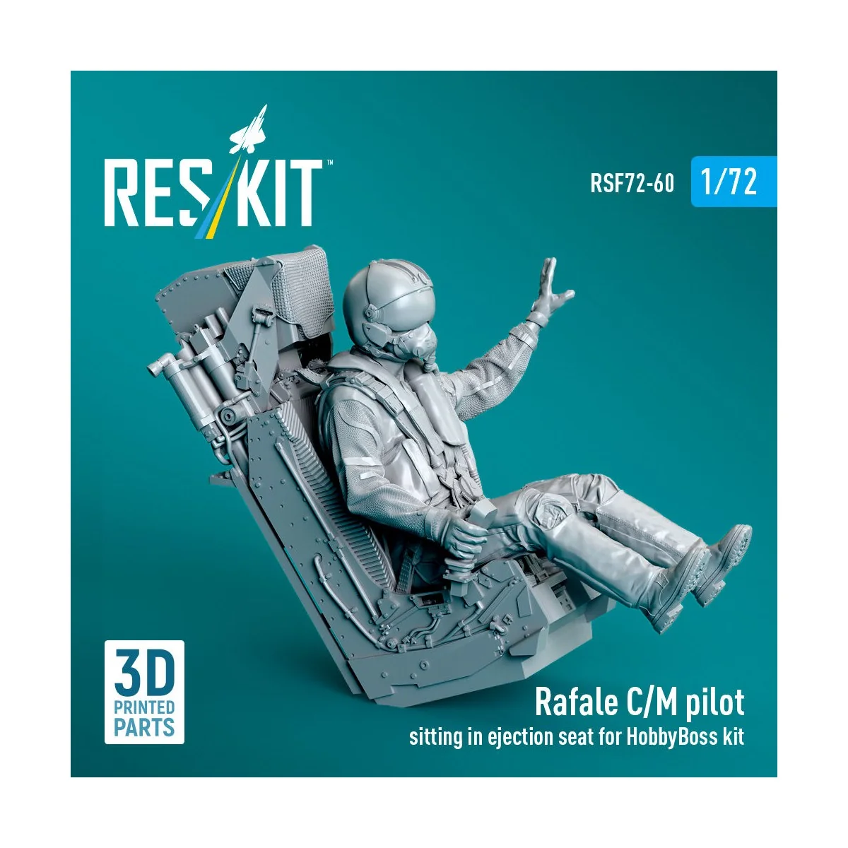Rafale C/M pilot sitting in ejection seat for HobbyBoss kit (1 pcs)...