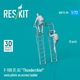 F-105 (F, G) Thunderchief male pilots on access ladder (2 pcs) (3D ... 2