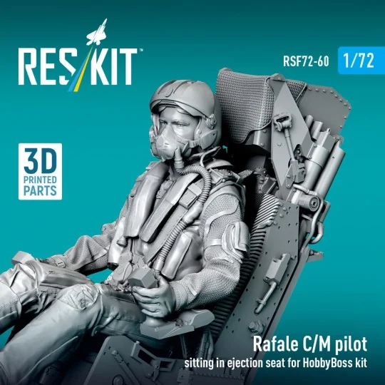 Rafale C/M pilot sitting in ejection seat for HobbyBoss kit (1 pcs)...