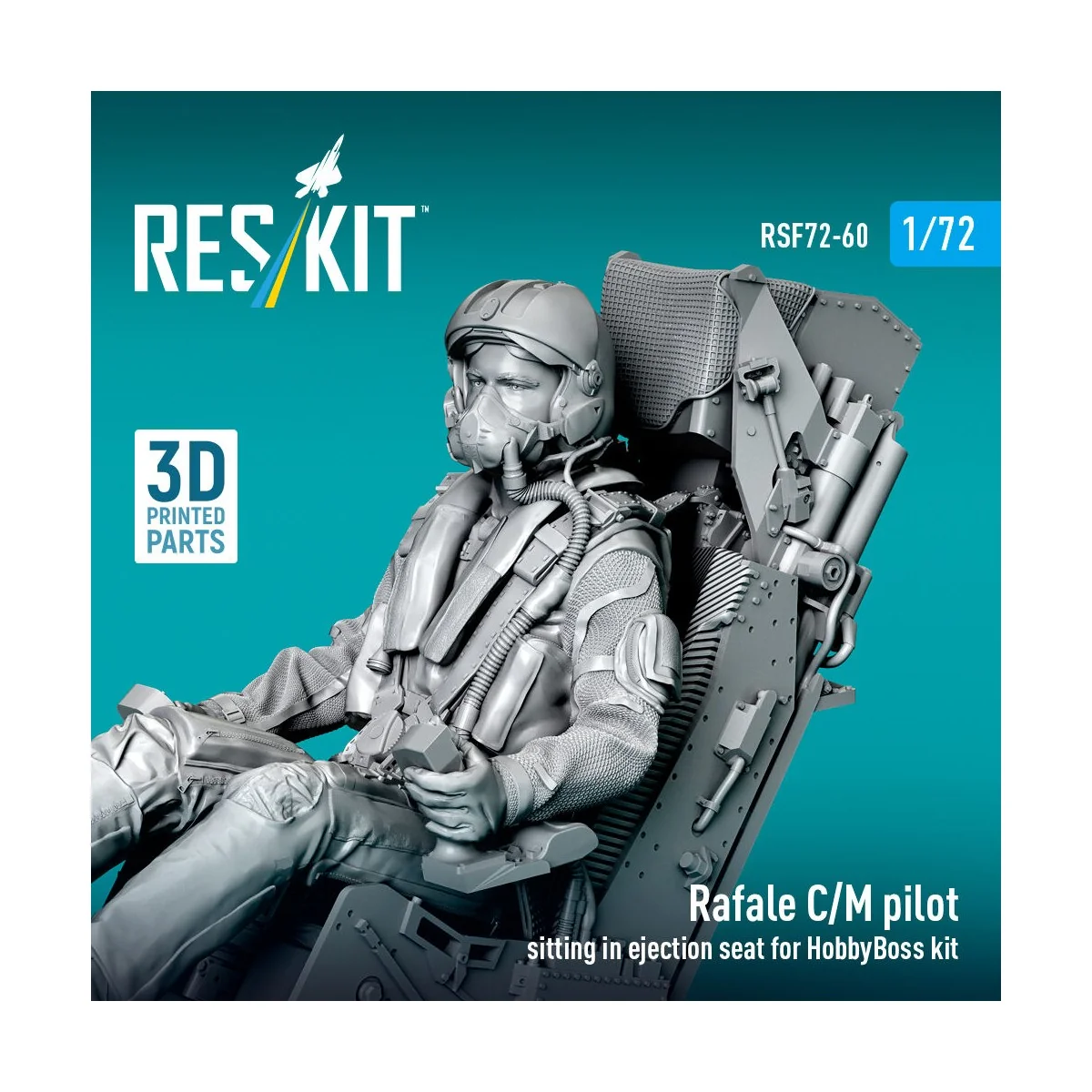 Rafale C/M pilot sitting in ejection seat for HobbyBoss kit (1 pcs)...