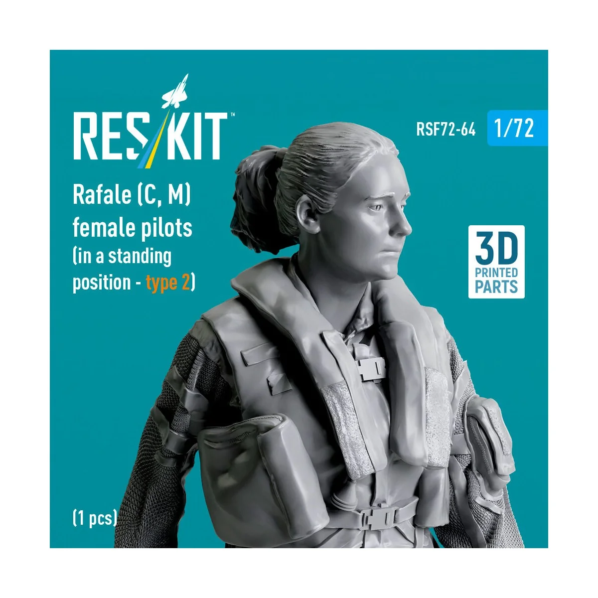Rafale (C, M) female pilot (in a standing position - type 2) (1 pcs...