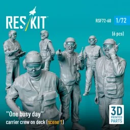 One busy day carrier crew on deck (scene 1) (6 pcs) (3D Printed), 1... 2