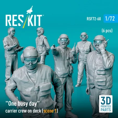 One busy day carrier crew on deck (scene 1) (6 pcs) (3D Printed), 1...
