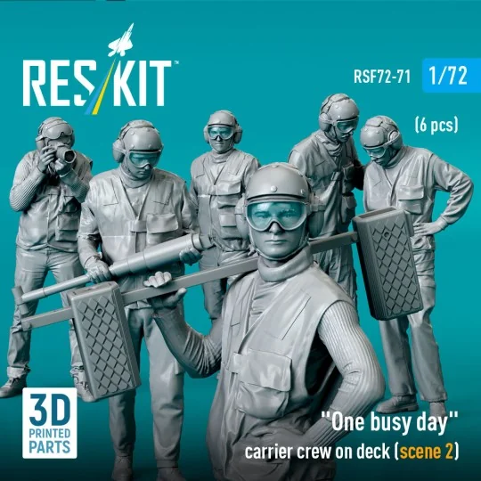 One busy day carrier crew on deck (scene 2) (6 pcs) (3D Printed), 1...