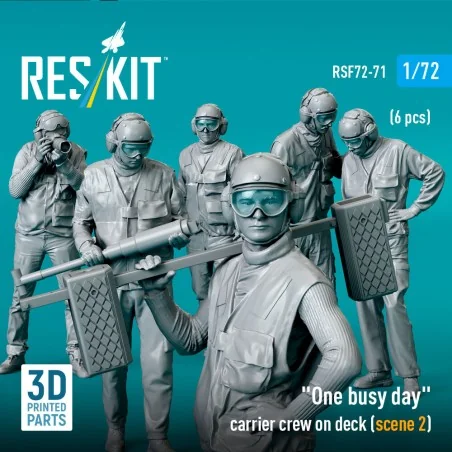 One busy day carrier crew on deck (scene 2) (6 pcs) (3D Printed), 1...