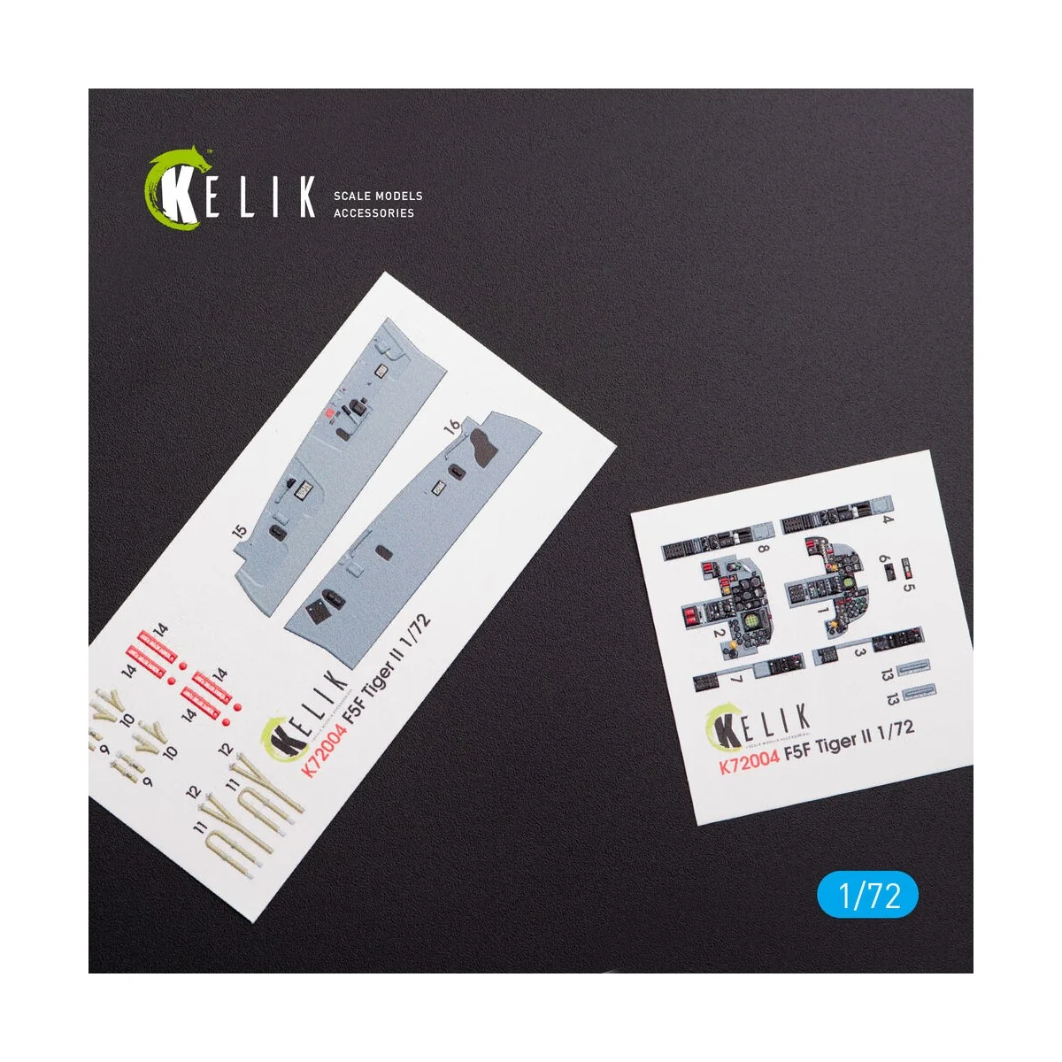 F-5F Tiger II full interior 3D decals for Dream Model kit, 1/72 - K...