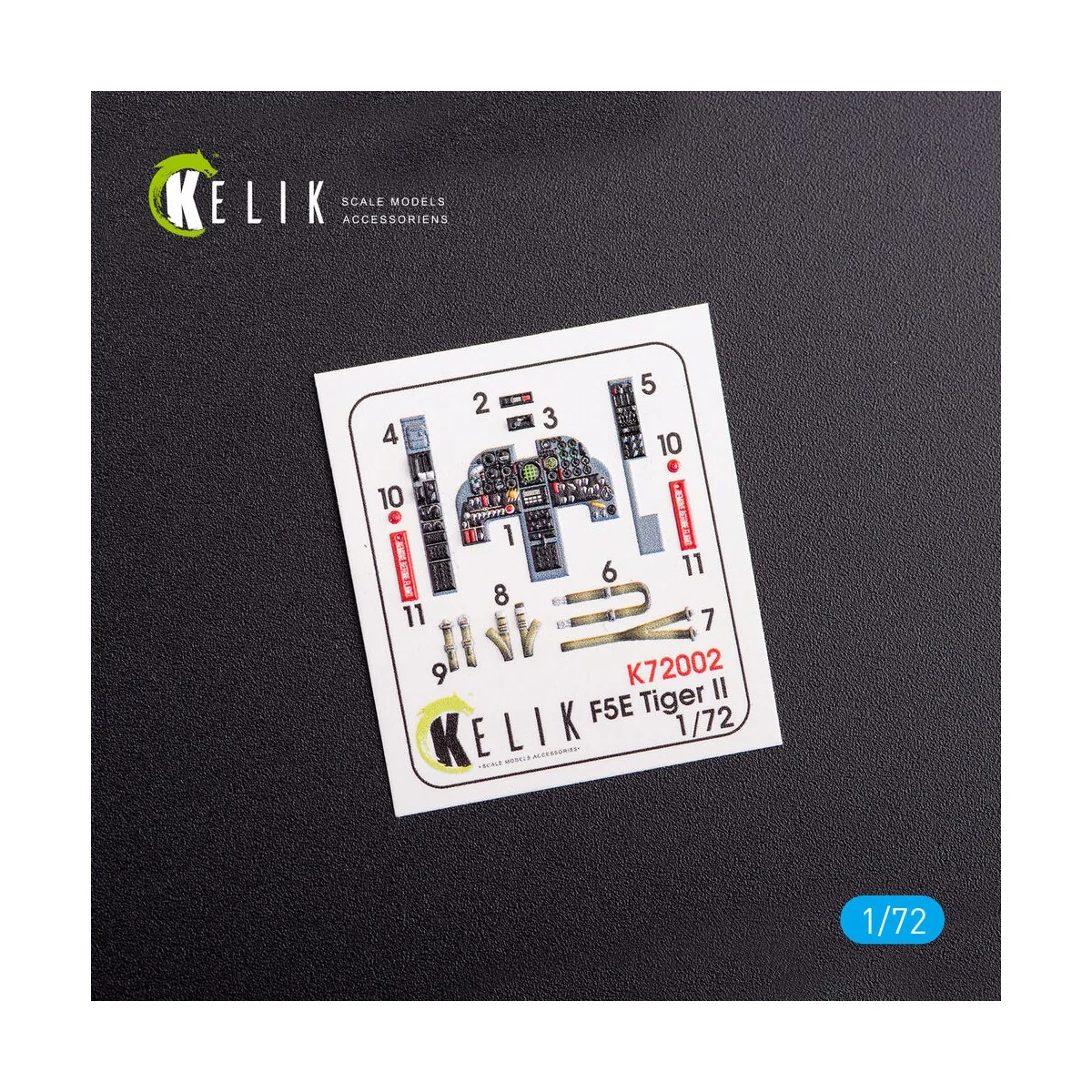 F-5E Tiger II early series interior 3D decals for Dream Model kit, ...