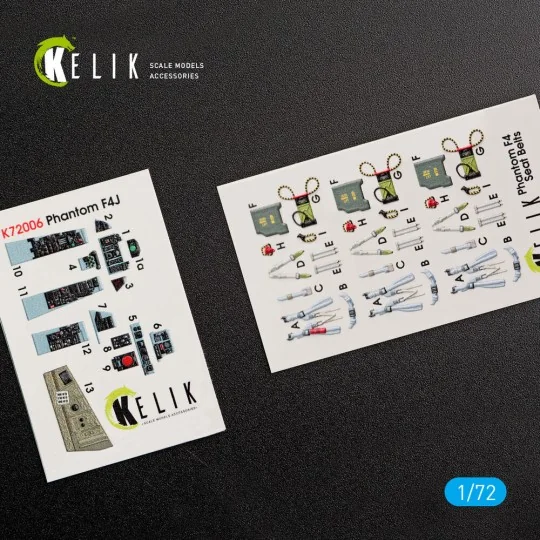 F-4J Phantom II interior 3D decals for FineMolds kit, 1/72 - Kelik ...