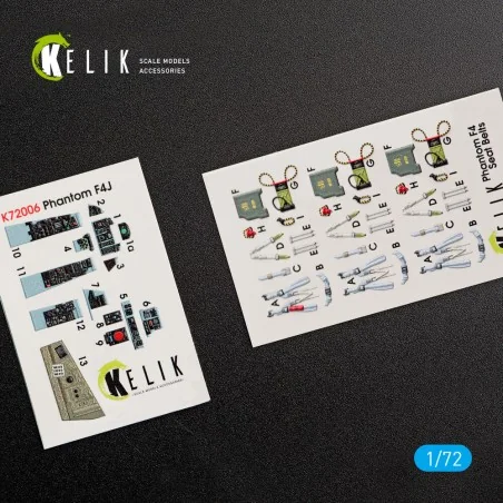 F-4J Phantom II interior 3D decals for FineMolds kit, 1/72 - Kelik ...