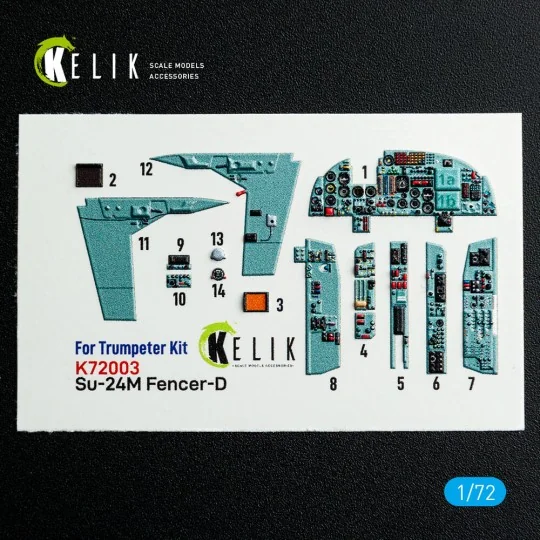 SU-24M interior 3D decals for Trumpeter kit, 1/72 - Kelik K72003