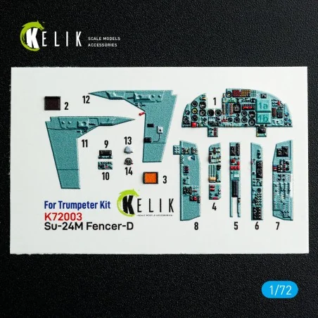 SU-24M interior 3D decals for Trumpeter kit, 1/72 - Kelik K72003