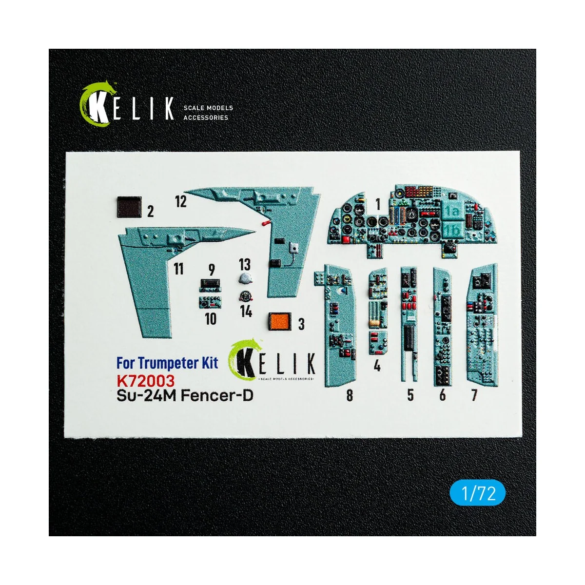 SU-24M interior 3D decals for Trumpeter kit, 1/72 - Kelik K72003