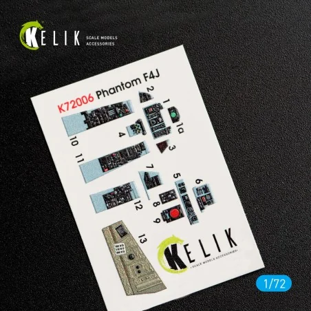 F-4J Phantom II interior 3D decals for FineMolds kit, 1/72 - Kelik ...