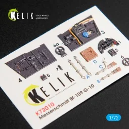 BF109-10G interior 3D decals for Fine Molds kit, 1/72 - Kelik K72010