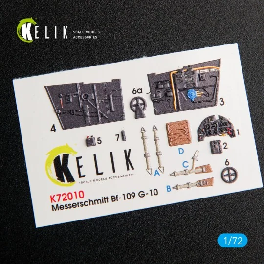 BF109-10G interior 3D decals for Fine Molds kit, 1/72 - Kelik K72010