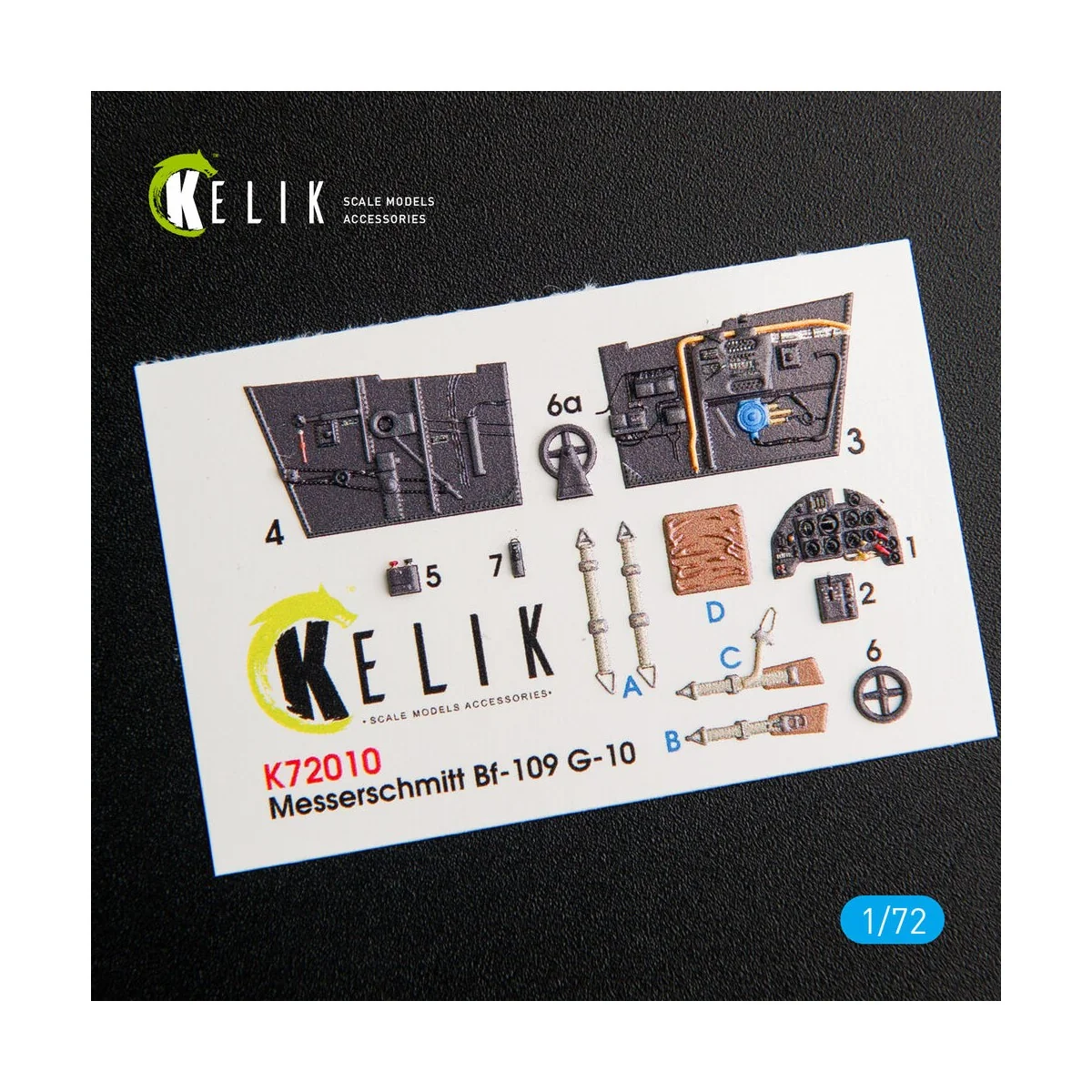 BF109-10G interior 3D decals for Fine Molds kit, 1/72 - Kelik K72010