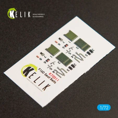 F-16D Fighting Falcon interior 3D decals for Kinetic kit, 1/72 - Ke...