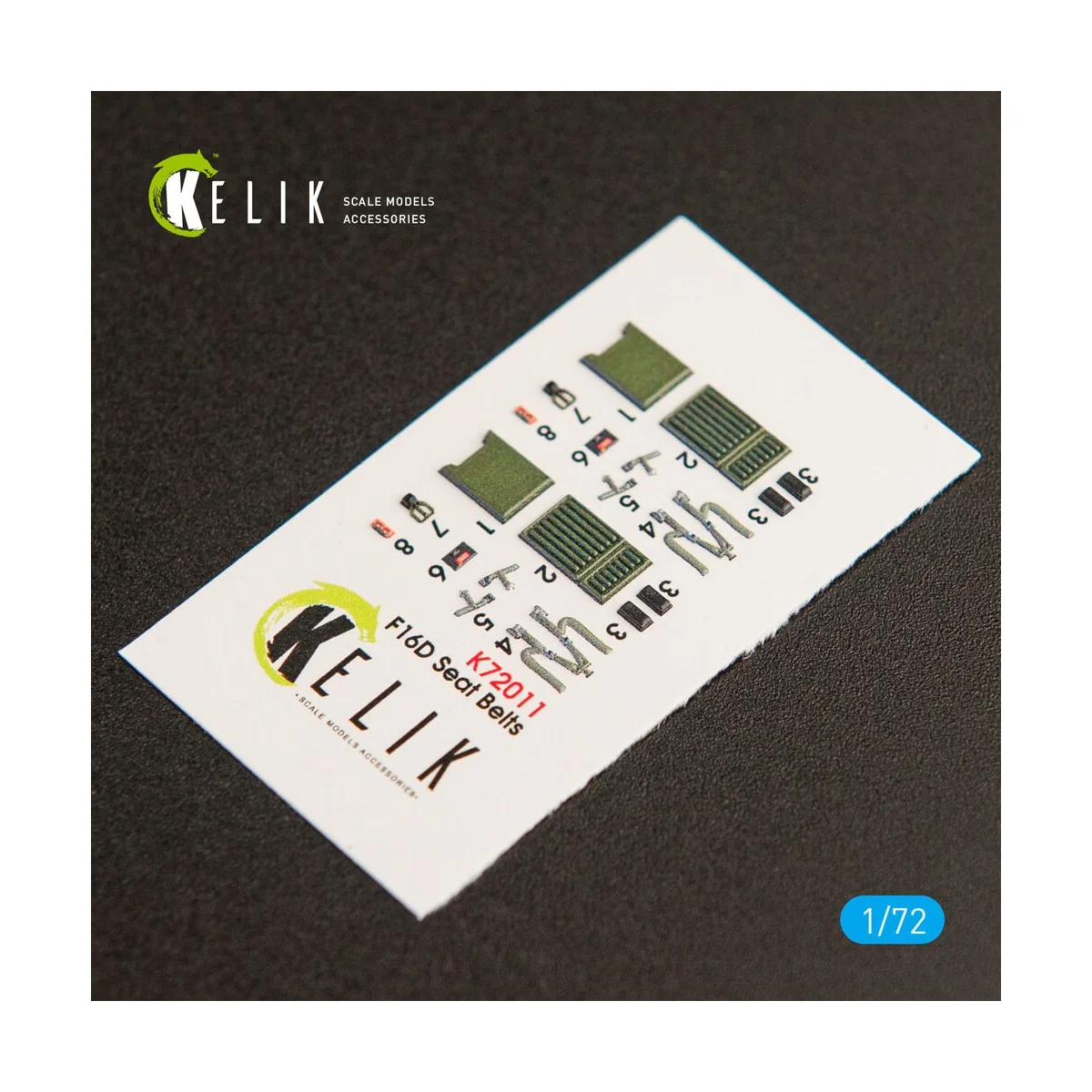F-16D Fighting Falcon interior 3D decals for Kinetic kit, 1/72 - Ke...