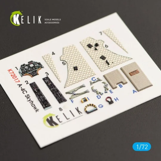 A-4C Skyhawk interior 3D decals for Fujimi/Hobby 2000 kit, 1/72 - K...