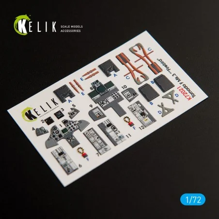 Tornado F Mk.3 Firebird interior 3D decals for Hasegawa, 1/72 - Kel...