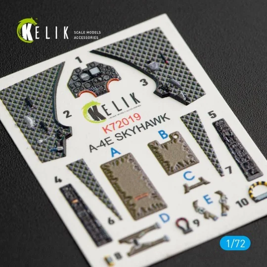 A-4E Skyhawk interior 3D decals for Fujimi/Hobby 2000 kit, 1/72 - K...
