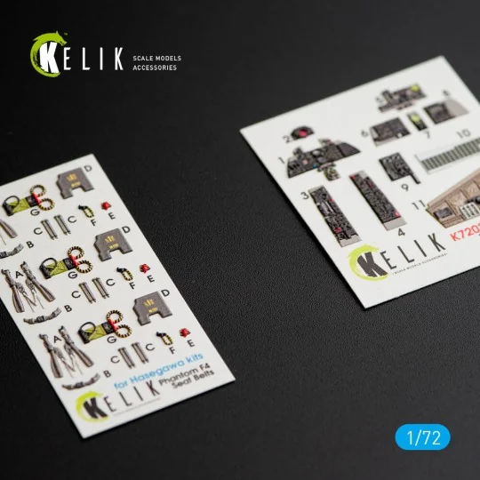 F-4(B, N) Phantom II interior 3D decals for Hasegawa kit, 1/72 - Ke...