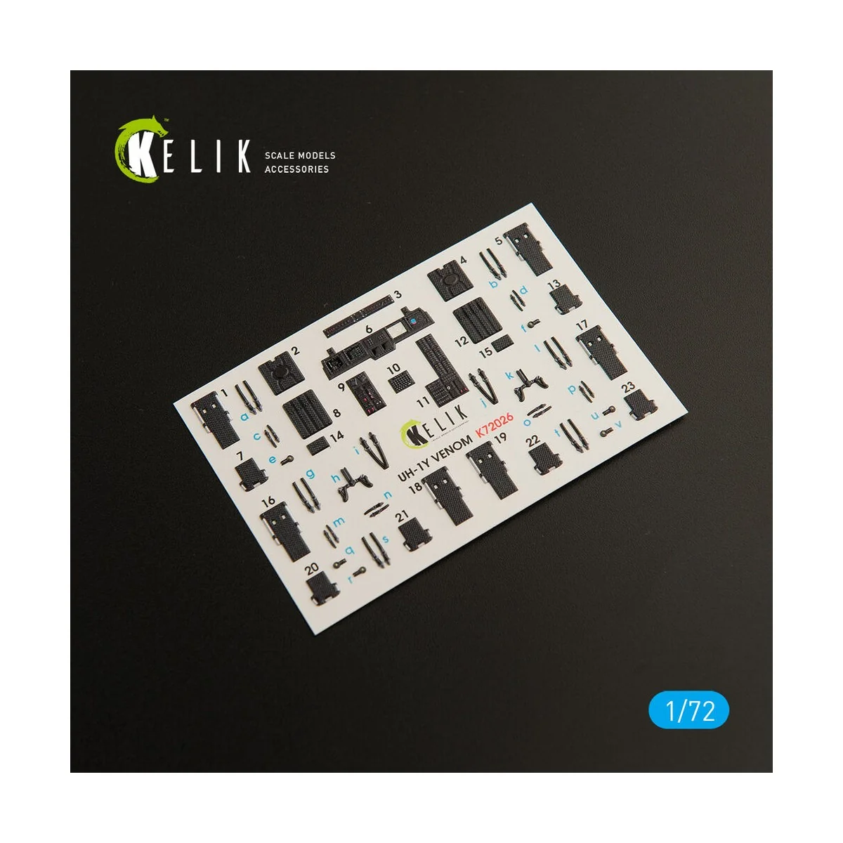 UH-1Y Venom interior 3D decals for Dream Model kit, 1/72 - Kelik K7...