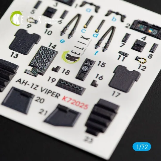 AH-1Z Viper interior 3D decals for Dream Model kit, 1/72 - Kelik K7...