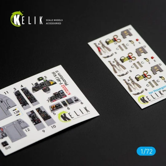 F-4EJ Kai Phantom II interior 3D decals for Hasegawa kit, 1/72 - Ke...