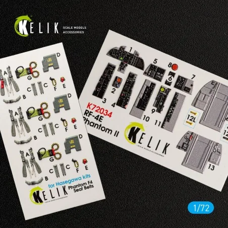 RF-4E Phantom II interior 3D decals for Hasegawa kit, 1/72 - Kelik ...