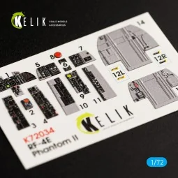 RF-4E Phantom II interior 3D decals for Hasegawa kit, 1/72 - Kelik ... 2
