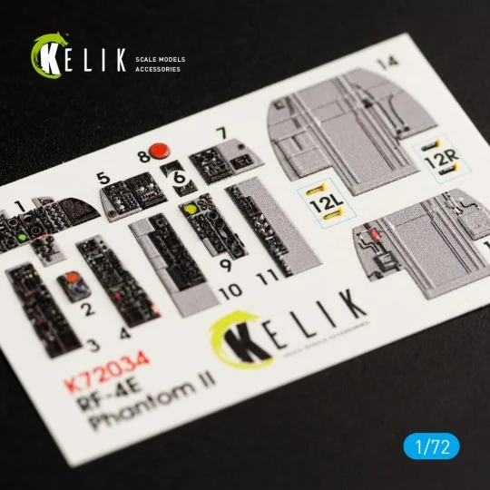 RF-4E Phantom II interior 3D decals for Hasegawa kit, 1/72 - Kelik ...