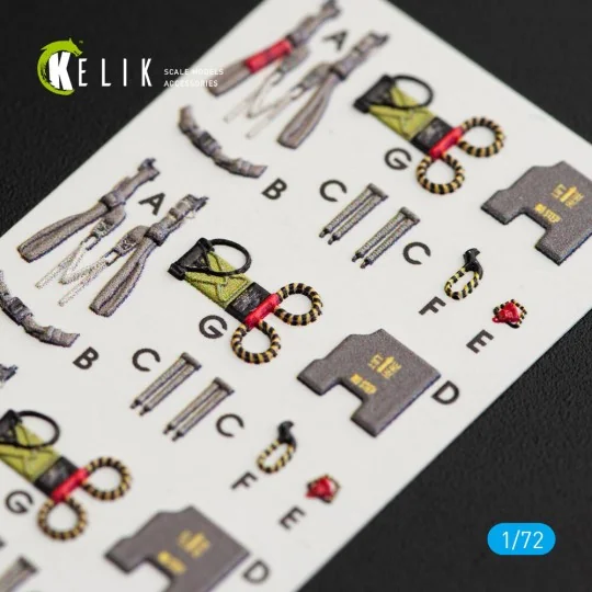 F-4EJ Kai Phantom II interior 3D decals for Hasegawa kit, 1/72 - Ke...