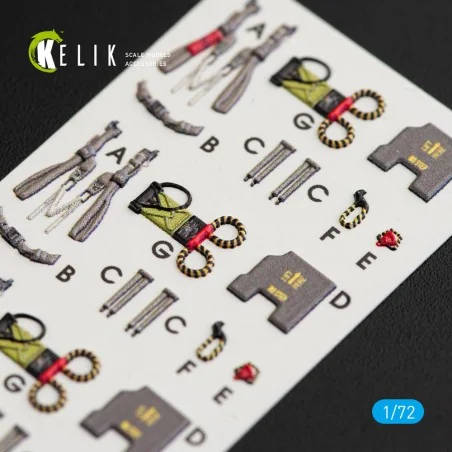 F-4EJ Kai Phantom II interior 3D decals for Hasegawa kit, 1/72 - Ke...