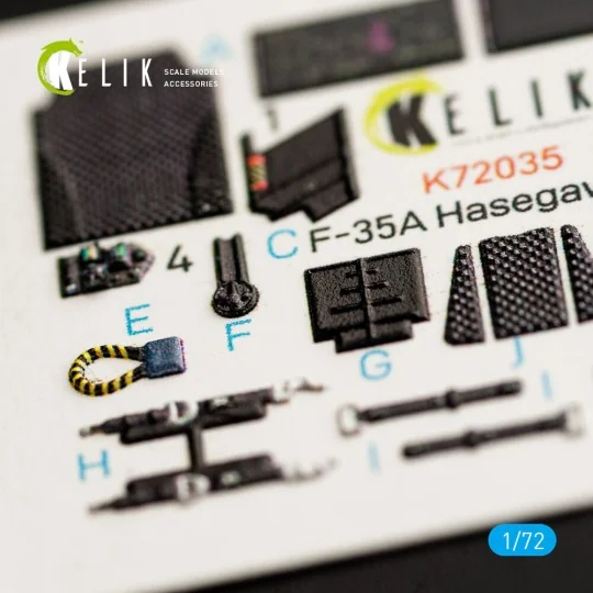 F-35A interior 3D decals for Hasegawa kit, 1/72 - Kelik K72035