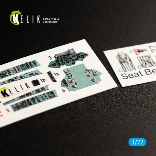 SU-27 interior 3D decals for Trumpeter kit, 1/72 - Kelik K72040