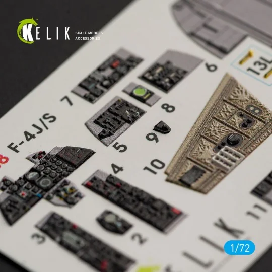 F-4J/S Phantom II interior 3D decals for Hasegawa kit, 1/72 - Kelik...