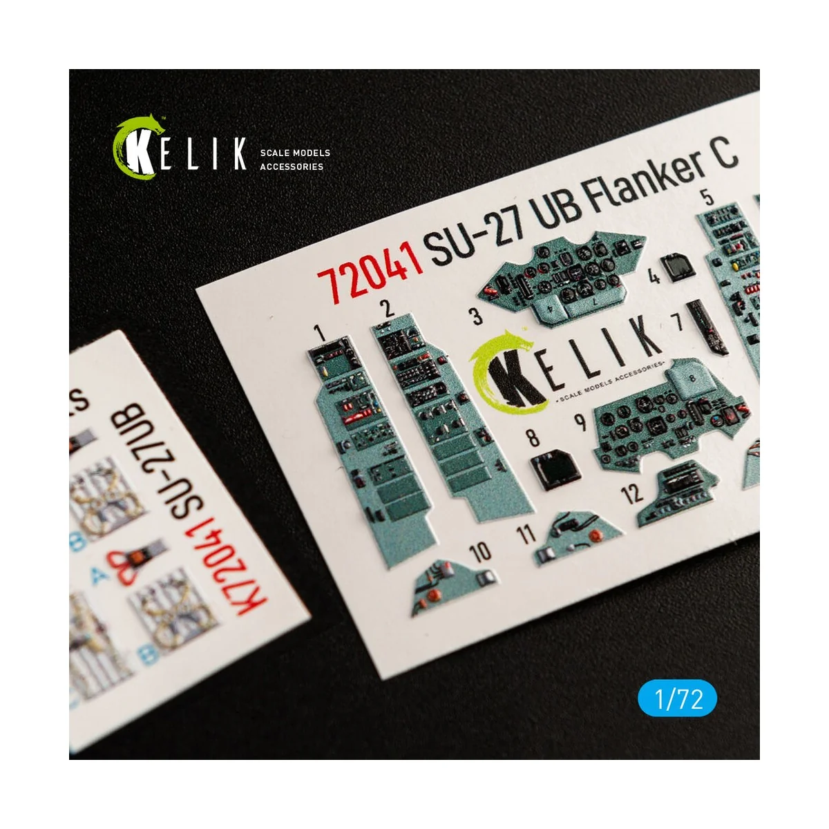 SU-27UB interior 3D decals for Trumpeter kit, 1/72 - Kelik K72041