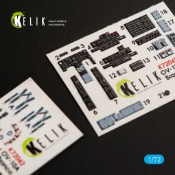 OV-10A Bronco interior 3D decals for ICM kit, 1/72 - Kelik K72042