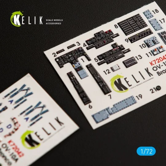 OV-10A Bronco interior 3D decals for ICM kit, 1/72 - Kelik K72042