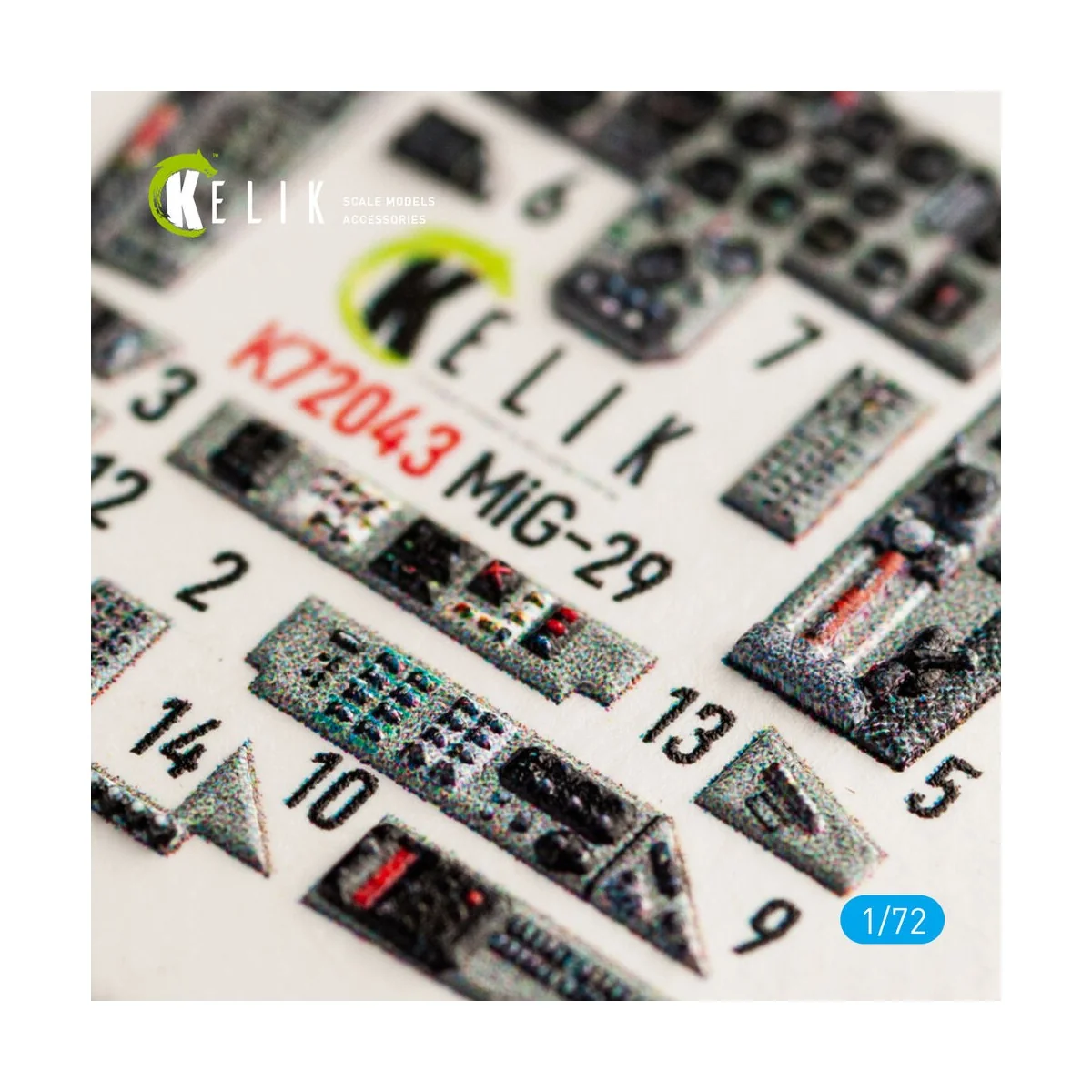 MiG-29 Fulcrum-A 9-12 interior 3D decals for GWH kit, 1/72 - Kelik ...