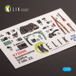 Spitfire F.Mk.22 - interior 3D decals for Airfix kit, 1/72 - Kelik ...
