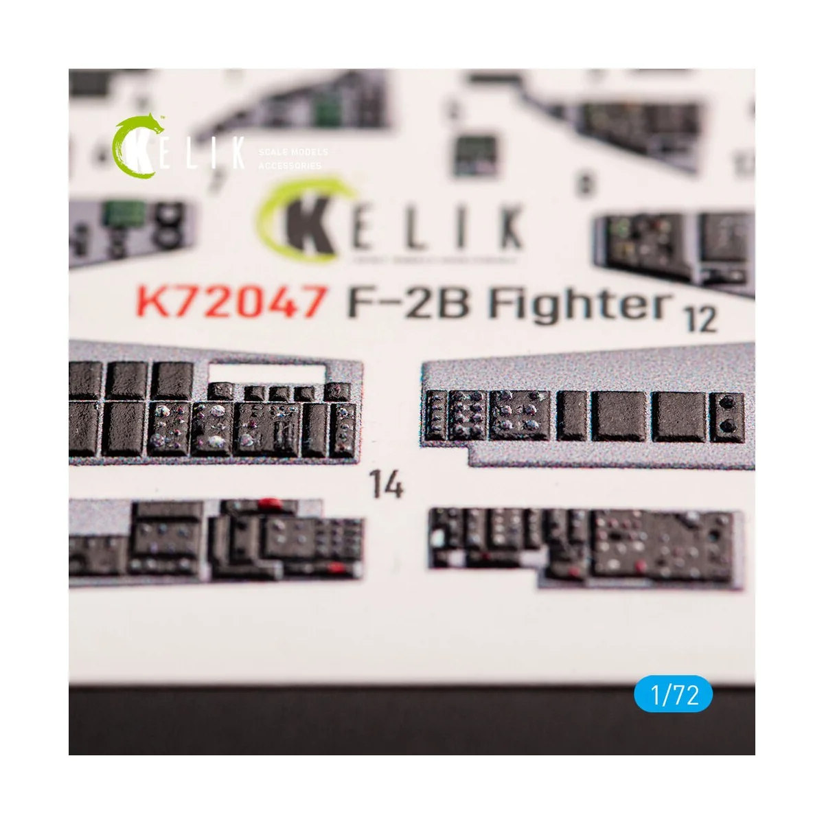 JASDF F-2B Fighter interior 3D decals for FineMolds kit, 1/72 - Kel...