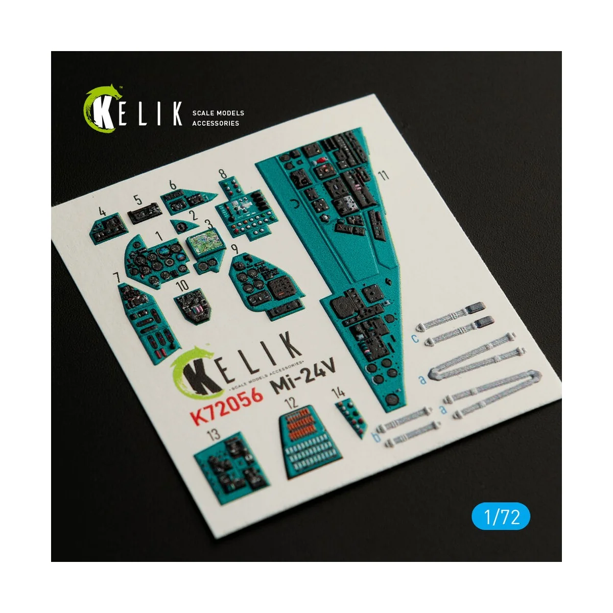 Mi-24V interior 3D decals for HobbyBoss kit, 1/72 - Kelik K72056