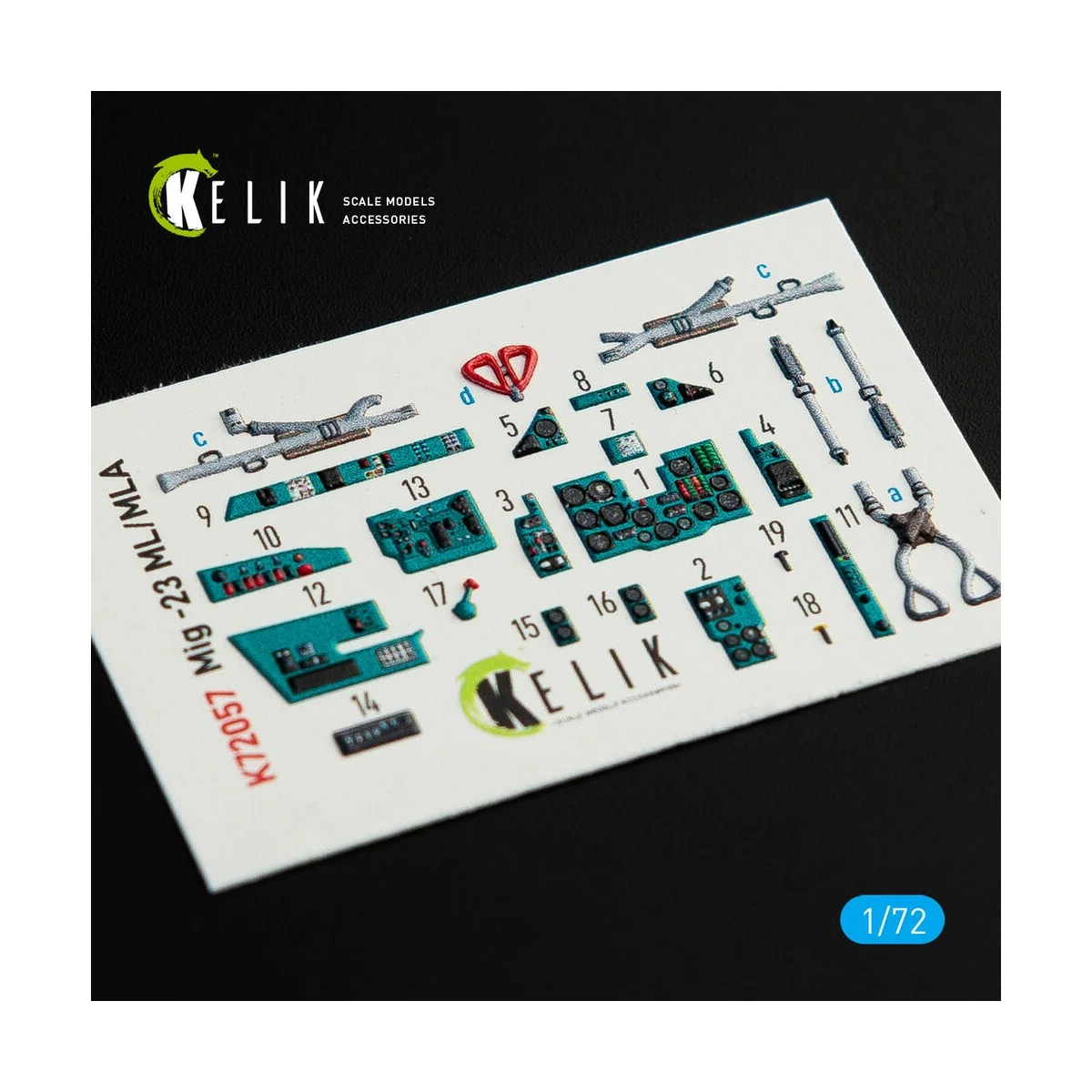 MiG-23 ML/MLA interior 3D decals for ClearProp kit, 1/72 - Kelik K7...
