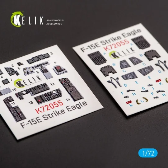 F-15E Strike Eagle - interior 3D decals for Revell kit, 1/72 - Keli...