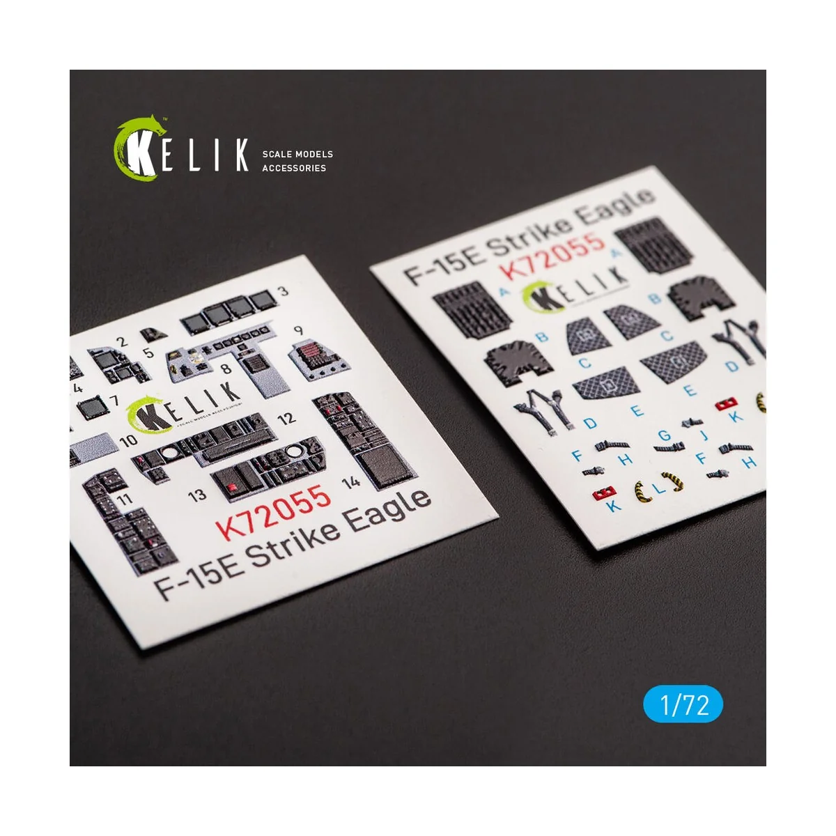 F-15E Strike Eagle - interior 3D decals for Revell kit, 1/72 - Keli...