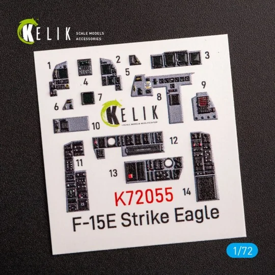 F-15E Strike Eagle - interior 3D decals for Revell kit, 1/72 - Keli...
