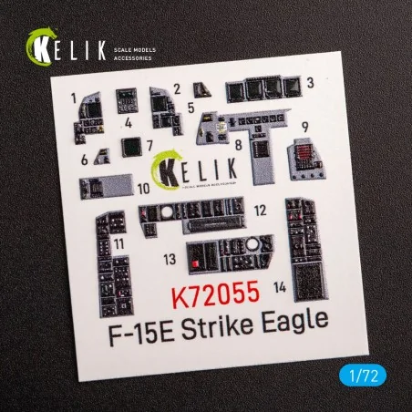 F-15E Strike Eagle - interior 3D decals for Revell kit, 1/72 - Keli...