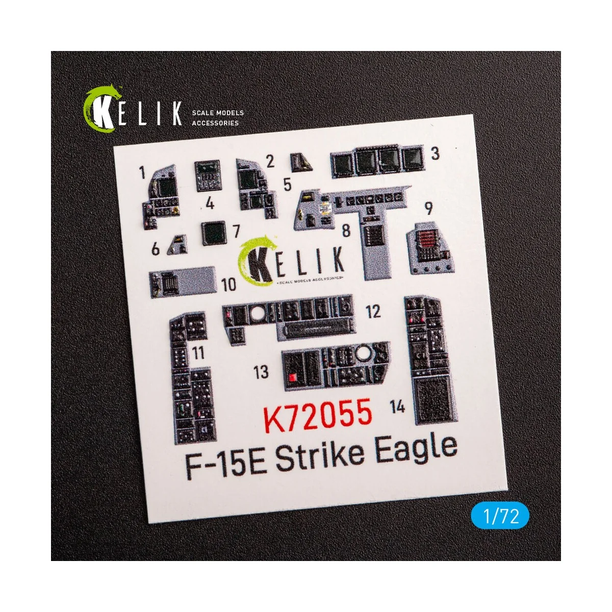 F-15E Strike Eagle - interior 3D decals for Revell kit, 1/72 - Keli...